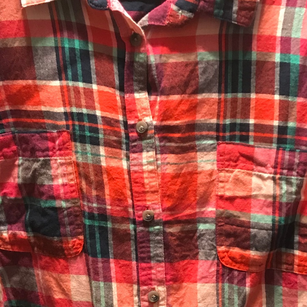 NWOT Sonoma Lifestyle Pink Plaid LS Button-Down 3X